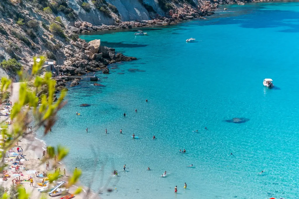Cala d’Hort – One of the Best Beaches in San José Ibiza for Sunset Views