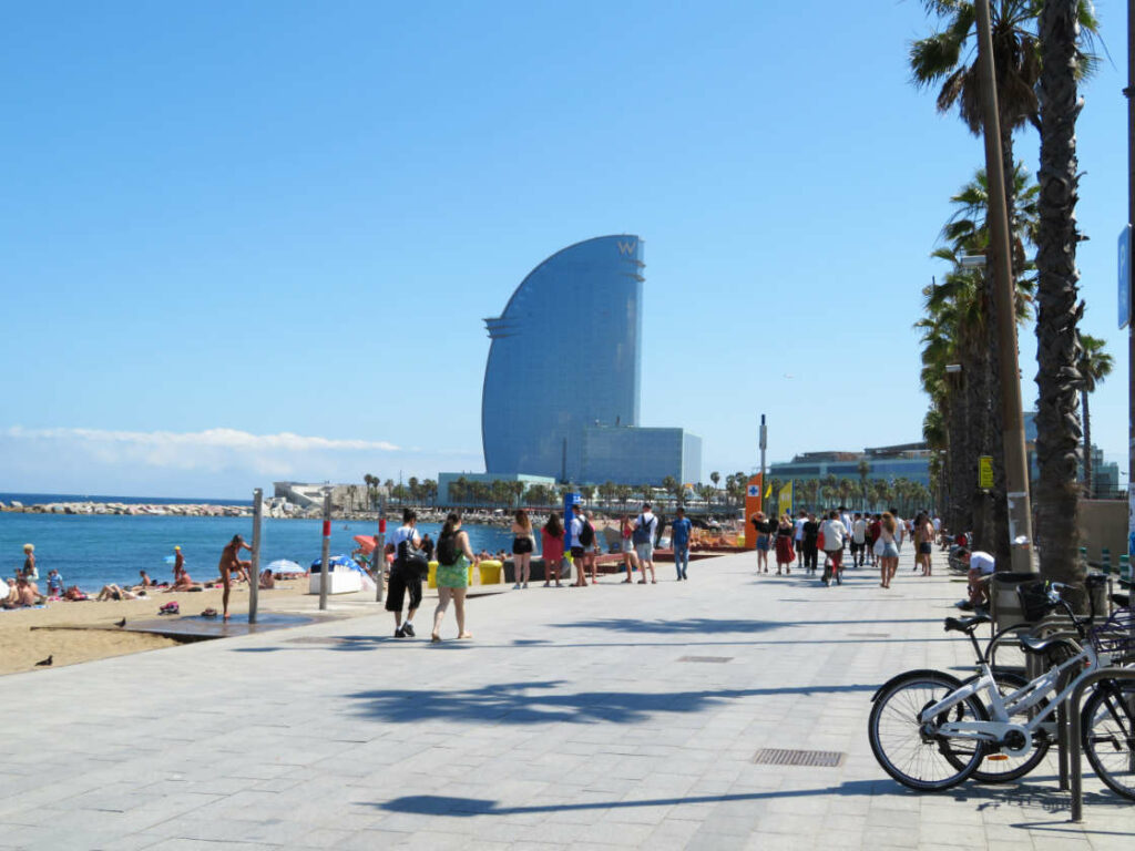 Sant Sebastià Beach in Barcelona